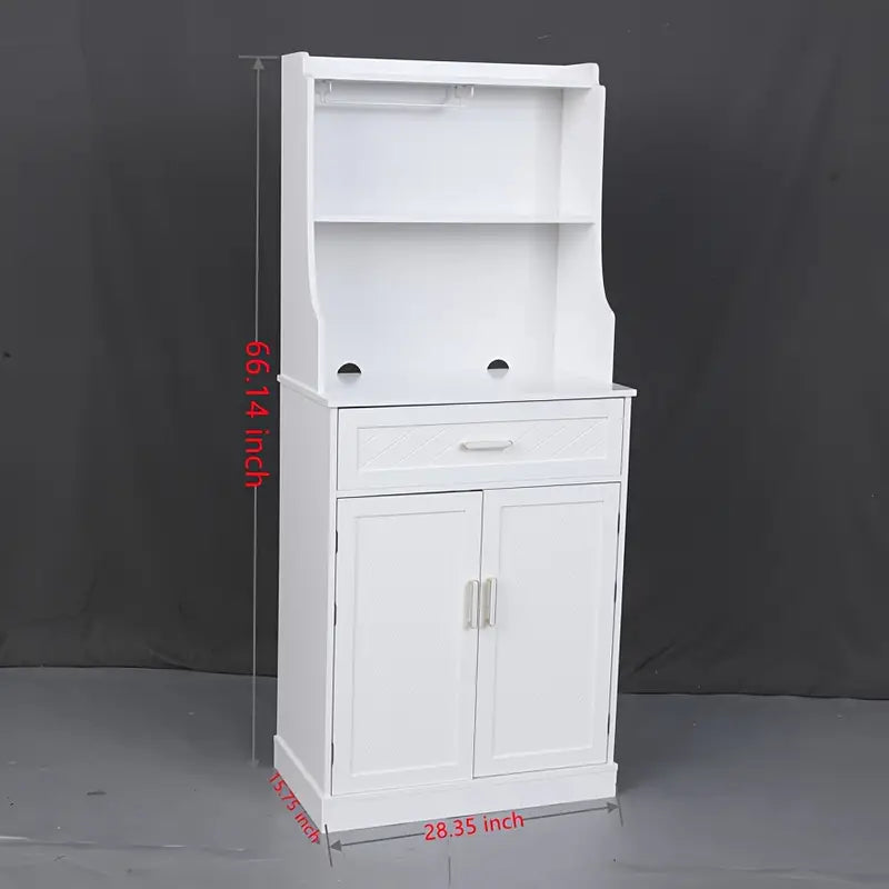 SAUDISM Storage Cabinet, Bathroom Storage Cabinet, Freestanding Kitchen Cabinet, 66-Inch Buffet Cabinet with Cabinets, Drawers and Doors for Home Use