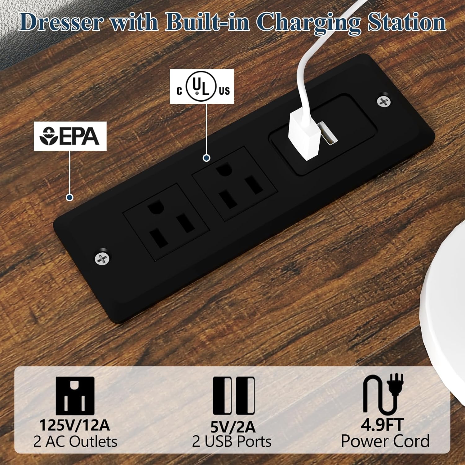 Loomie 63" Long Console Table with LED Lights & Power Outlet, 2-Tier Farmhouse Sofa Table Behind Couch with Storage, Narrow Entryway Tables with Heavy Duty Base for Living Room, Hallway (Brown)