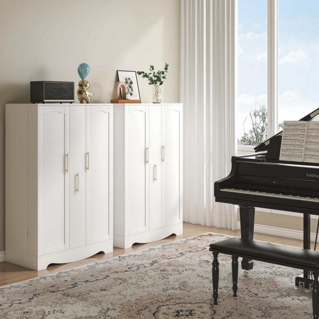 47" Kitchen Pantry Cabinet with Drawer, Storage Cabinet with Adjustable Shelves