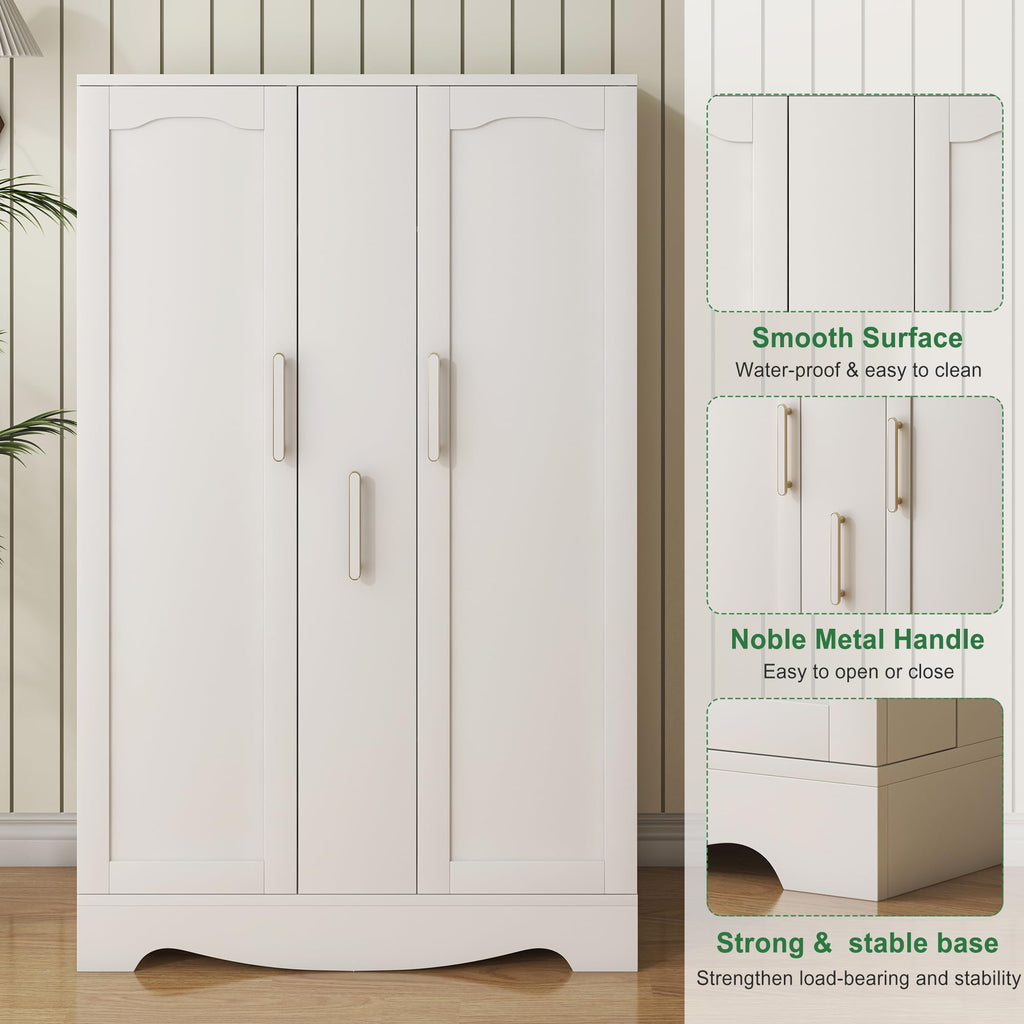 47" Kitchen Pantry Cabinet with Drawer, Storage Cabinet with Adjustable Shelves