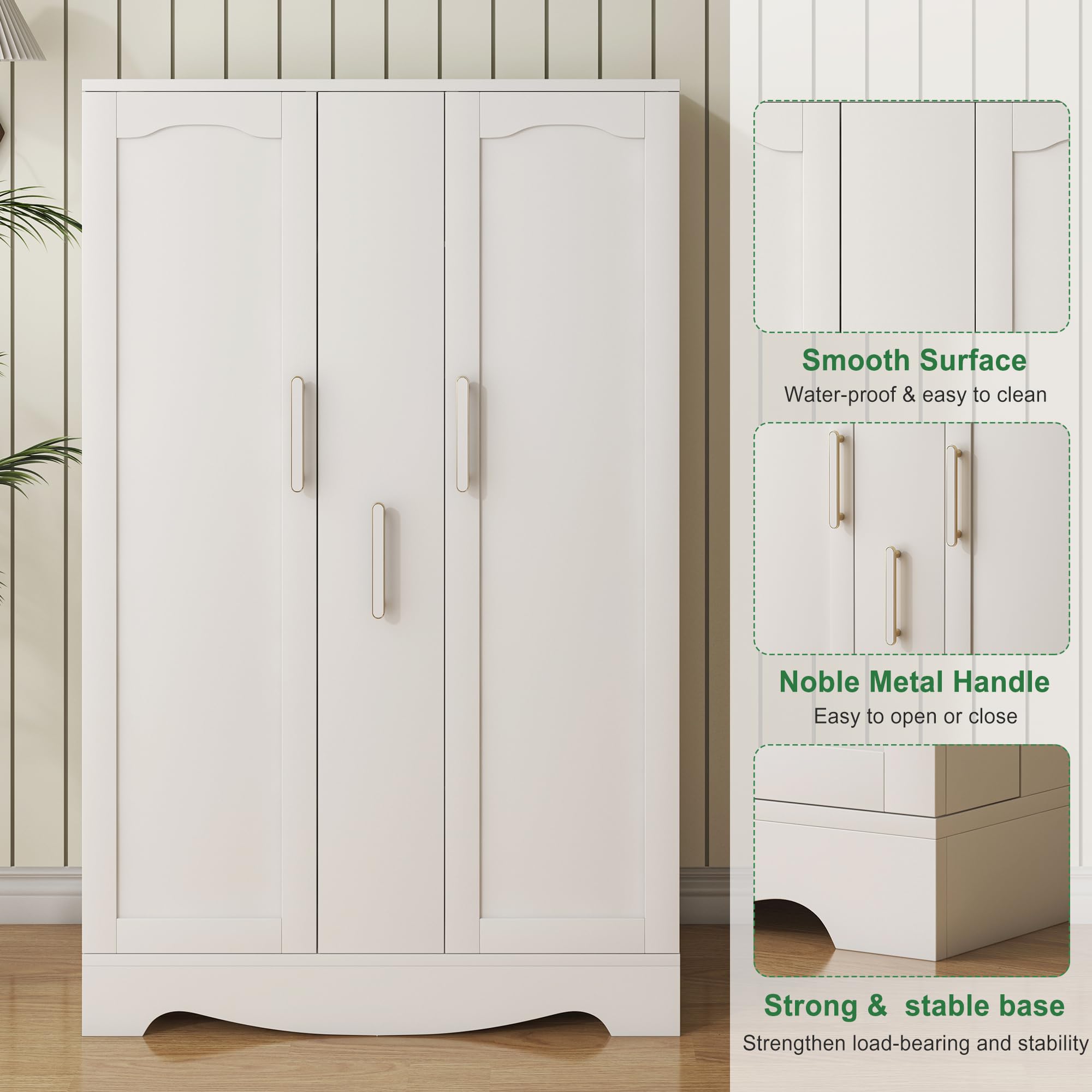 47" Kitchen Pantry Cabinet with Drawer, Storage Cabinet with Adjustable Shelves